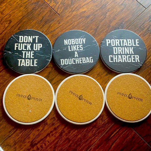 Other - Unique Coasters with Quotables- set of 6